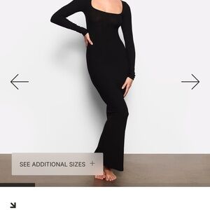 Skims fits everybody long sleeve maxi dress XS